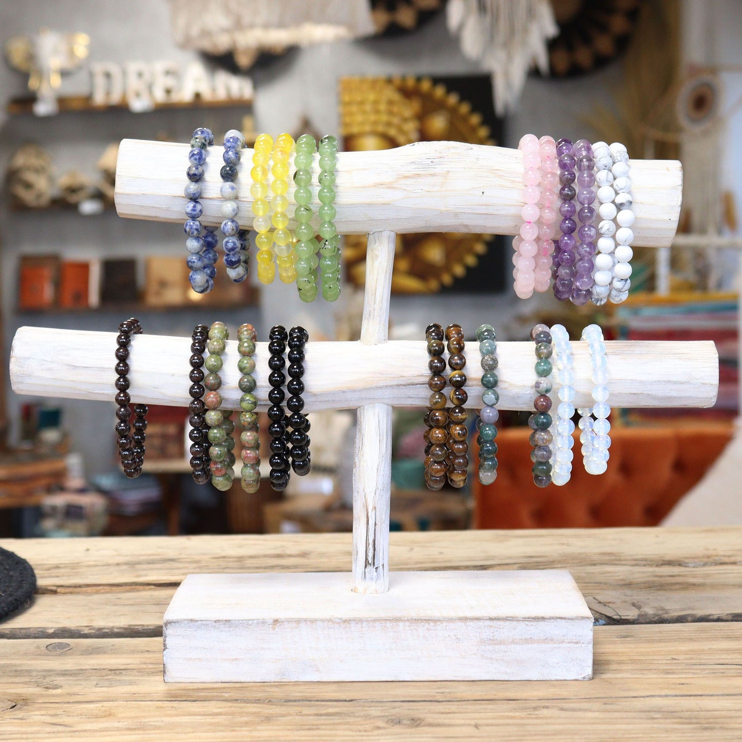 Brazalete de Energía - Jaspe blanco