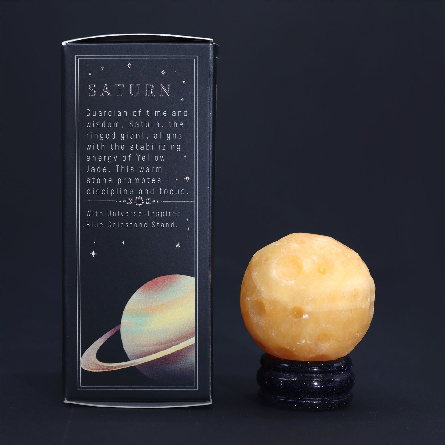 Planeta Saturno de Jade Amarillo