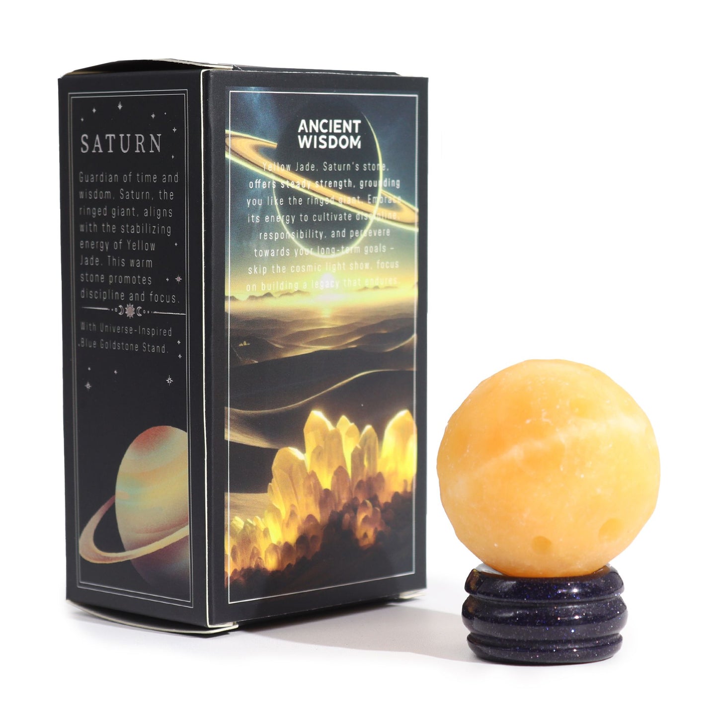 Planeta Saturno de Jade Amarillo