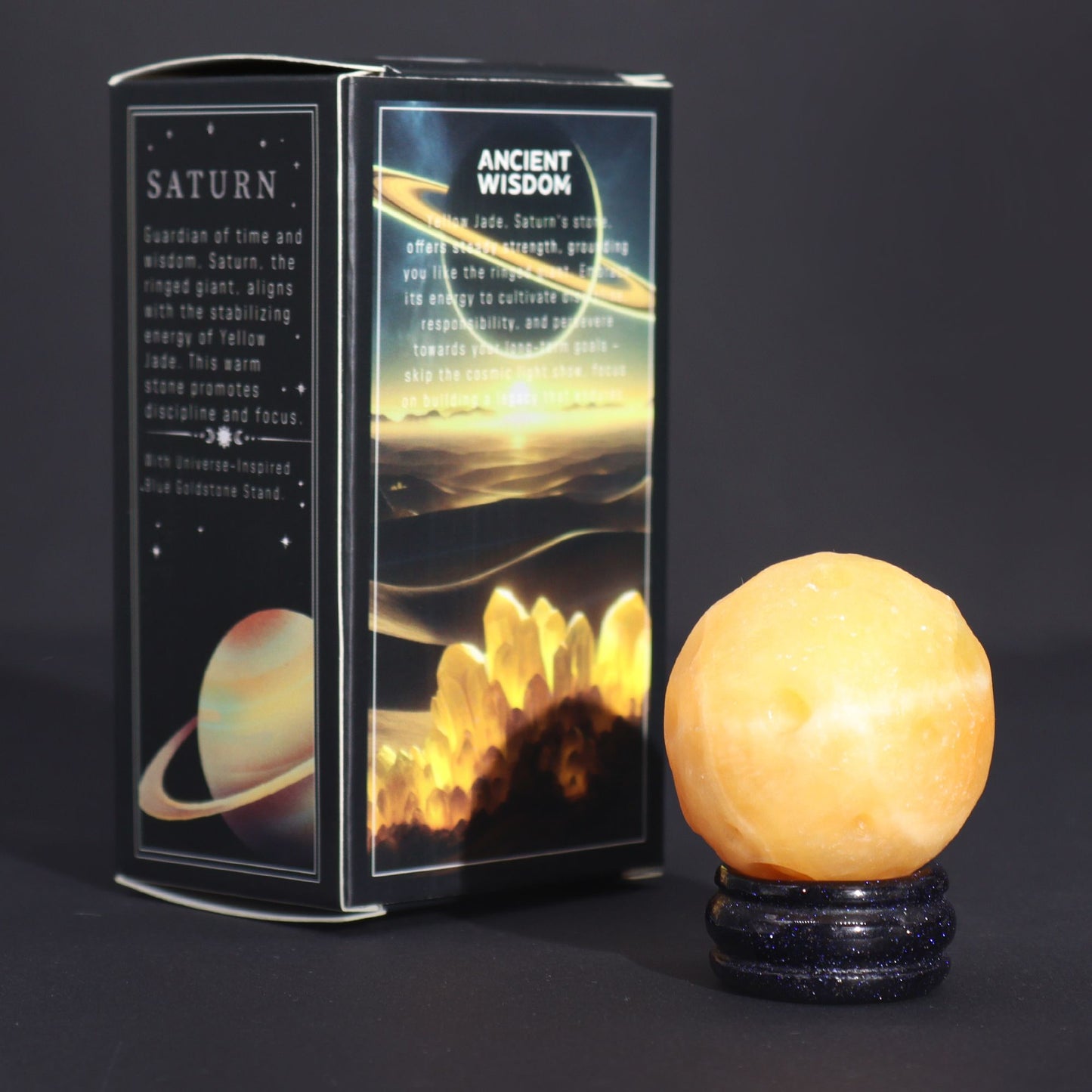 Planeta Saturno de Jade Amarillo