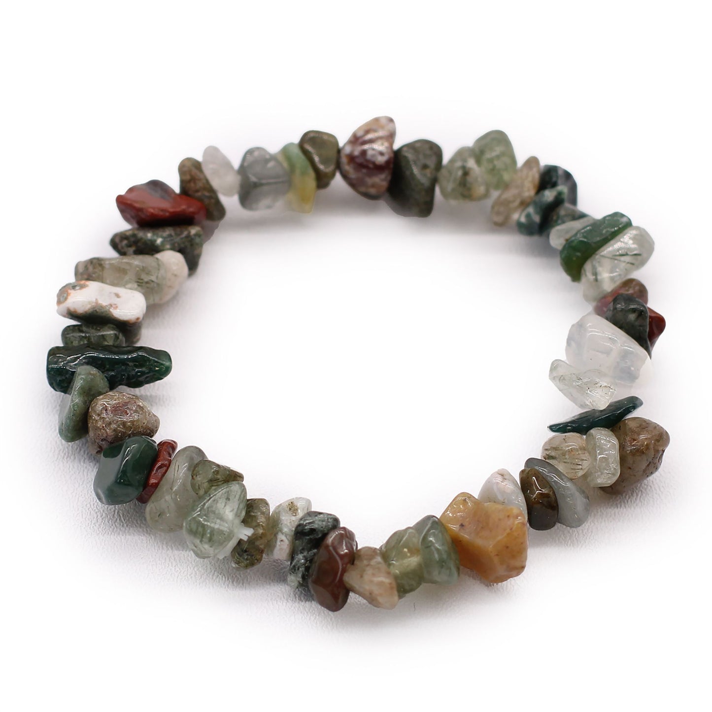 Pulsera Fragmentos de Piedras Preciosas -Ágata de musgo - CRECIMIENTO