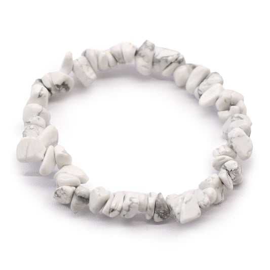 Pulsera de Piedras Preciosas - Jaspe blanco - PAZ