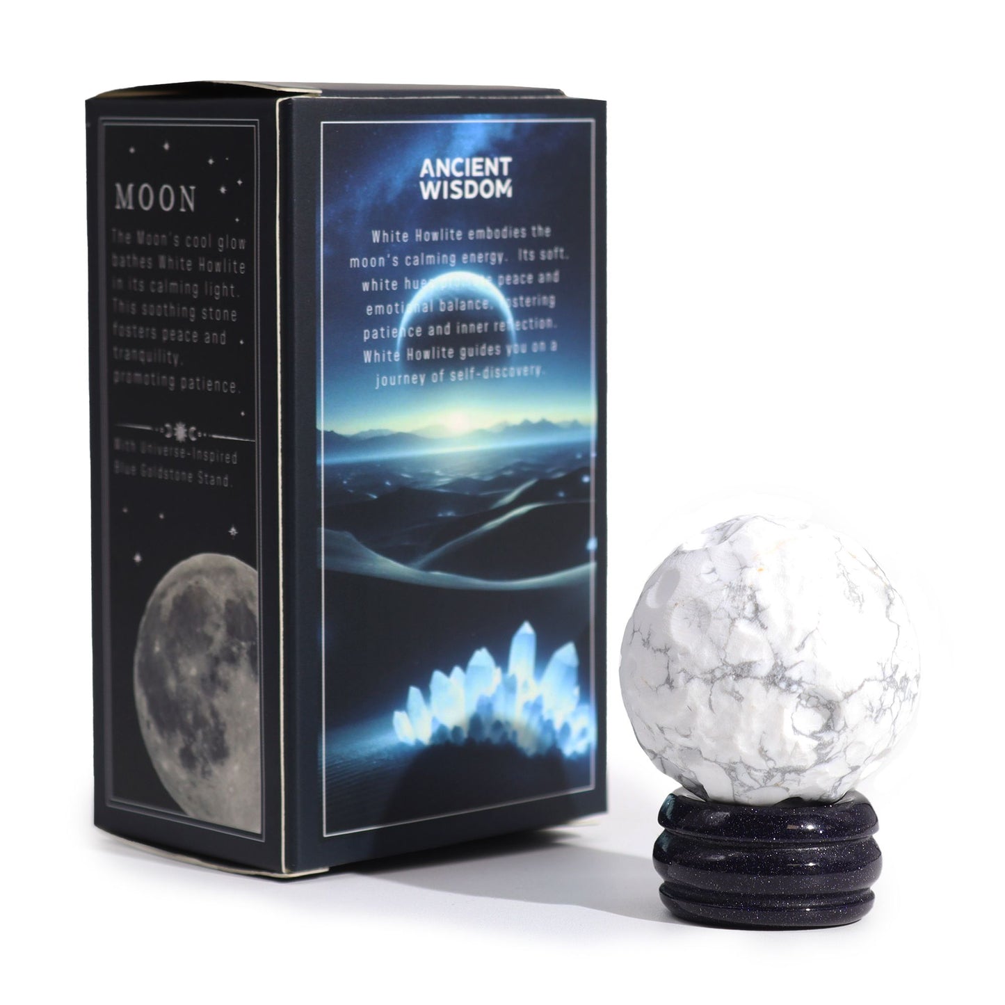 Planeta Luna Howlite Blanco