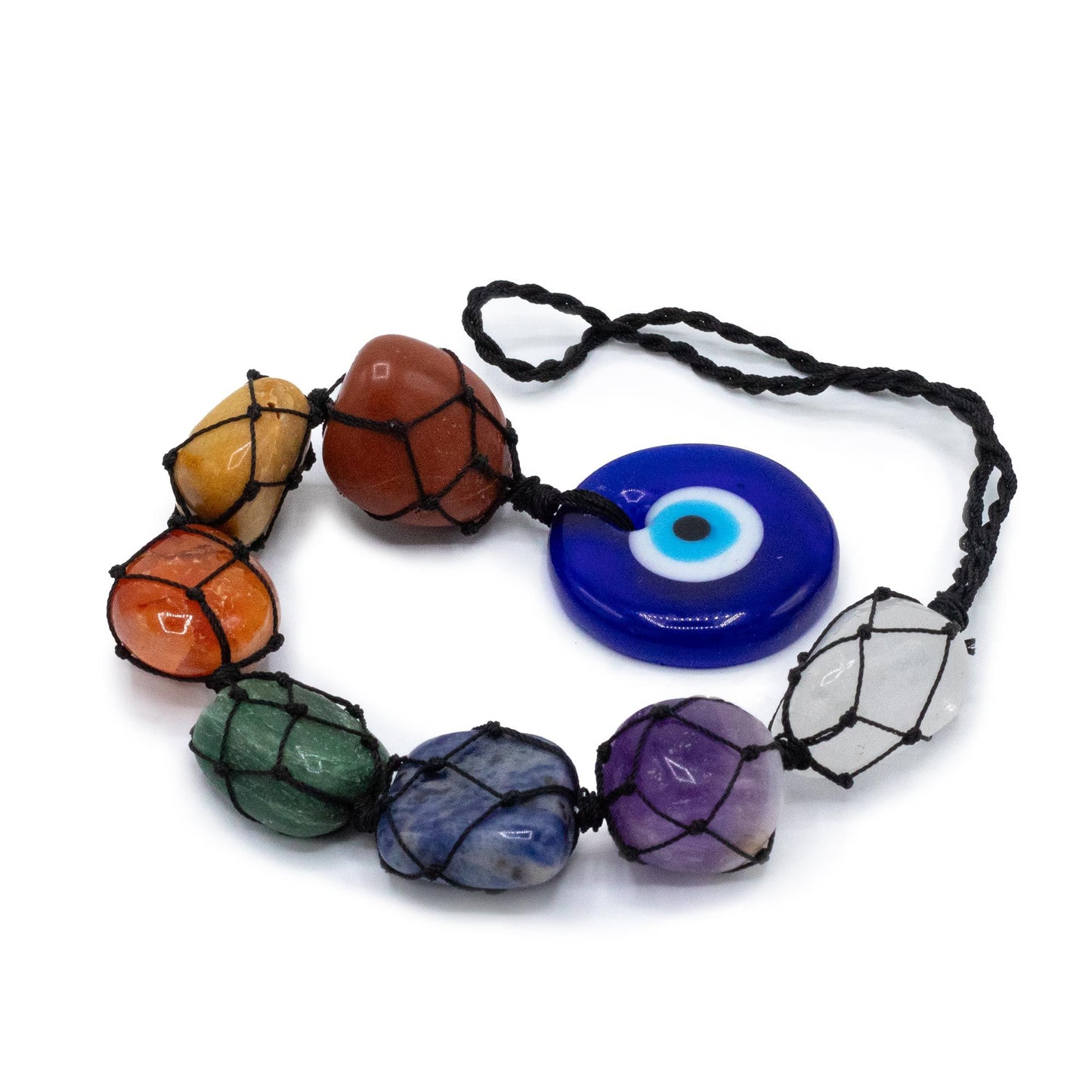 Colgante Ojo Turco con Piedras de los 7 Chakras