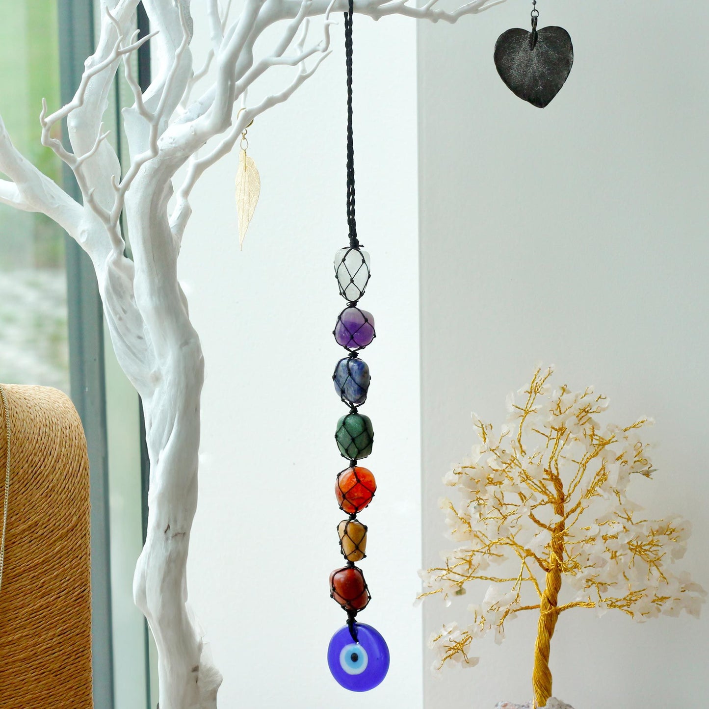 Colgante Ojo Turco con Piedras de los 7 Chakras