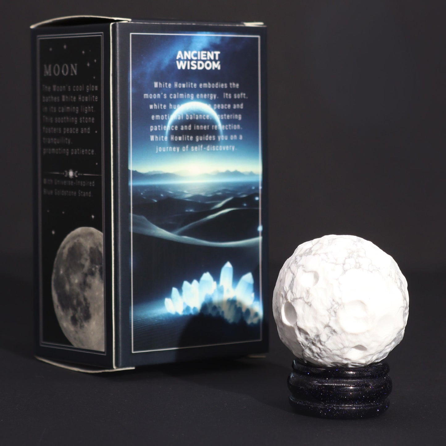 Planeta Luna Howlite Blanco