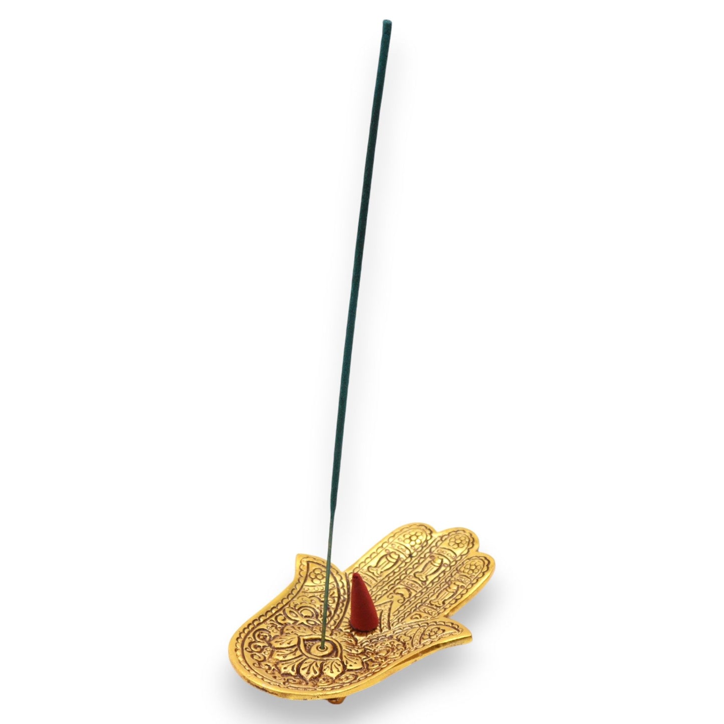 Porta-incienso Hamsa Dorado
