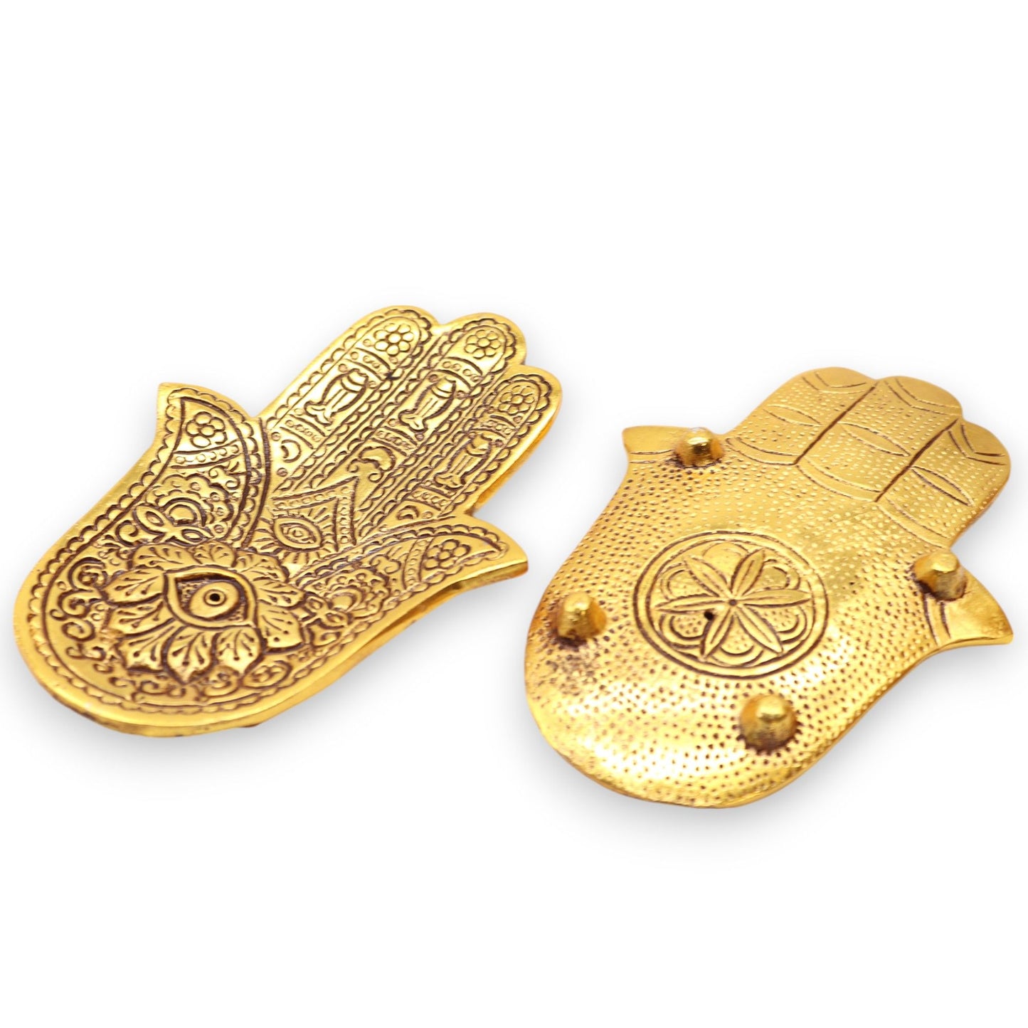 Porta-incienso Hamsa Dorado